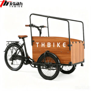 Heavy duty e bike 20" 26" electric tricycle with front wooden box electric trike 350W 500W cargo ebike custom